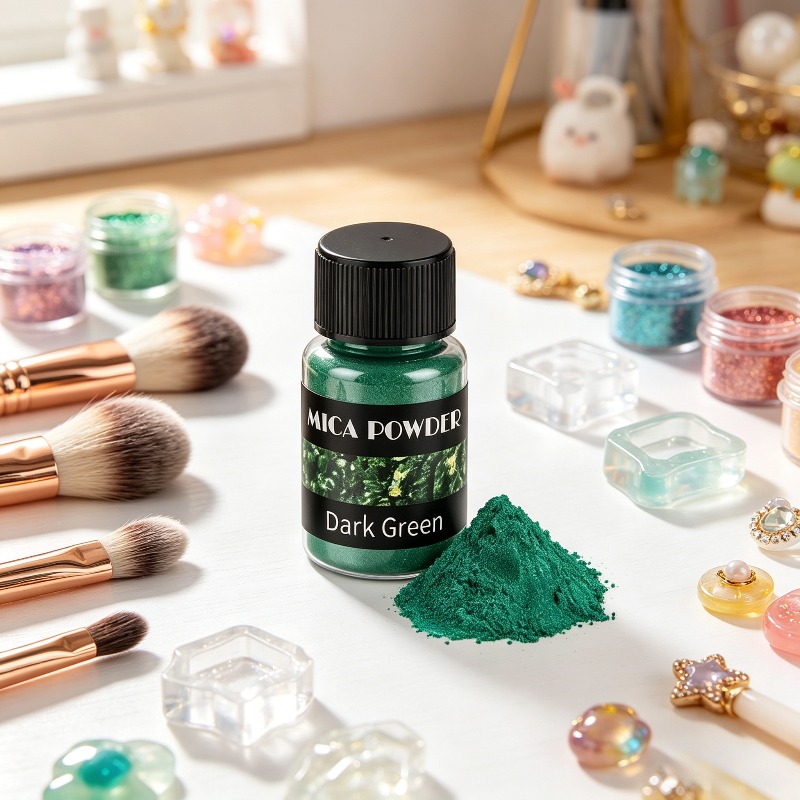 Oxide Pigment Soap - Schmuckherstellung - Dunkelgrünes Glimmerpulver, Seifen- und
