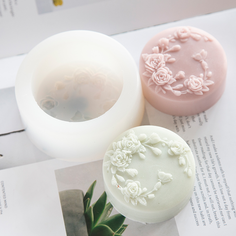 Runde Form Rose Blume handgema – Soap Making Scents Bewertung und Preis